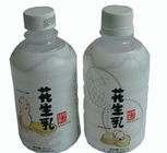 Erdnuss-Milchflasche-Schrumpfschlauch-Aufkleber Druckmilch, weißes PVC