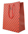 Rot fertigte die Papiertüte-Weihnachtsgeschenk-Tasche mit rotem Seil/nettem gedruckt besonders an