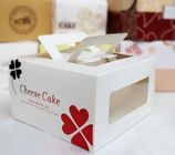 Käsekuchen-Kasten-Papierkasten-verpackender weißer Karten-Papier-Kasten für Imbiss-Behälter