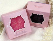 Rosa elegante kundenspezifische Papierkästen/heißer stempelnder Logo-Geschenk-quadratischer Kasten mit Fenster