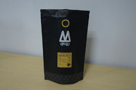 Schwarzer Aluminiumfolie-Mattbeutel des Kaffees mit Reißverschluss Verpackendoypack bauscht sich