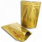 Goldglatte Plastikbeutel, die mit Reißverschluss-/Golddruckverpackentasche verpacken