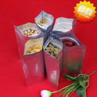 Gewohnheit Druck-Plastik-Reißverschluss sackt rote Plastik-Tasche mit Stand-Größe für das Nahrungsmittelspeicher-Verpacken ein