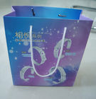 Flache Unterseiten-kundenspezifische Kraftpapier-Einkaufsdrucktaschen mit Zugschnur