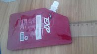 Rote Standardflüssigkeit FDAs, die Plastiktasche/verpacken, flexible stehen oben Tüllenbeutel