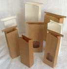 Brown fertigte Papiertüten mit Vorderfenster-/Kraftpapier-Tasche mit Zinn-Bindung besonders an