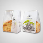 Weiße Kraftpapier-Tasche für Brot/stehen oben Beutel mit Plastik und klarem Fenster