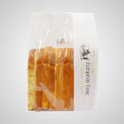 Weiße Kraftpapier-Tasche für Brot/stehen oben Beutel mit Plastik und klarem Fenster