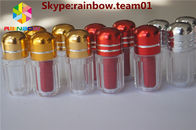 Blau/Gold/Rote/Silber-Kapsel-Pillen formen Flasche mit Metall-Capsex-Tablettenfläschchen-Behälter-Plastiktablettenfläschchen für Verkauf