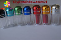 Roter/Silbers leere Nashorn-Pillenkugel Plastikbehälterkapsel Blaus/Goldes/formte Behältersex-Tablettenfläschchenbehälter