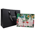 Customized Markenlogo Luxus Schwarzes Papier Bekleidung Verpackung Geschenk Einkaufstasche Papierverpackung