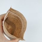 Doypack Ziplock Braun Weiß Kraft Handwerkspapier Stehbeutel Lebensmittelverpackungen Geruchssicherung Reißverschlussbeutel
