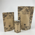 Werbe-Stand-up-Tasche Lebensmittel-Grade-Wärme-Siegel gedruckt biologisch abbaubare kundenspezifische Lebensmittel Kraftpapier-Tasche mit Reißverschluss
