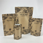 Werbe-Stand-up-Tasche Lebensmittel-Grade-Wärme-Siegel gedruckt biologisch abbaubare kundenspezifische Lebensmittel Kraftpapier-Tasche mit Reißverschluss