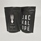 Schwarze Nahrungsmittelmattverpackungsfolien stehen oben Kaffee-Taschen-kundenspezifisches Logo mit Spitzenreißverschluß
