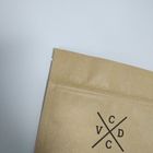 Das Papier-Imbiss-Taschen-Verpacken Kraftpapiers Brown steht oben Beutel-flache Unterseite mit Reißverschluss