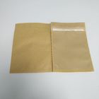 Teebeutel Browns Kraftpapier, die flaches Drucken Plastik 12*17.5cm Customed mit Reißverschluss verpacken
