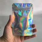 Schillernde klare vordere Aluminiumfolie sackt Hologramm mit Reißverschluss für Wimper/Bürste ein