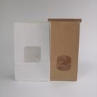 Zinn-Bindungs-Brown-Seiten-Keil-Kraftpapier Druckreißverschluß sackt Verpackungs-Einzelteile mit Fenster ein