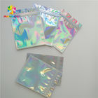 Farbe Plastikder hologramm-Plastik-Reißverschluss-Kosmetik-Verpackentaschen-CMYK mit klarem Fenster