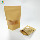 Kraftpapier-Imbiss-Tasche, die Plastik-feuchtigkeitsfestes mit Reißverschluss für verpackende Pulver-Trockenfrüchte verpackt