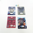Umweltfreundliche Blasen-Karten-verpackende männliche sexuelle Pillen-Papierkarte mit Schalen-Aufkleber