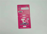 Eine gesetzte Sex-Pillen-Papierkarte, die rote Blasen-Karten-Gewohnheits-Farbe des Splitter-Nashorn-V7 verpackt