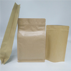 Flache Unterseiten-Beutel Aluminiumfolie-Seiten-Keil aufbereiteter Kraftpapier-Kaffee-Tasche Doypack