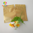 Glatte Mattplastiktaschen mit Reißverschluss, die metallisches Goldfolien-Kissen für Cbd Kratom verpacken