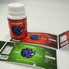 Glatte Endblasen-Karten-Verpackenselbst Adhensive beschriftet Nashorn-Aufkleber für männliches Verbesserungs-Getränk