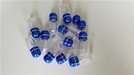 Klare Plastikpille Bottless-Nashorn-Kapsel-Behälter-bunte Metallkappe für Karten 3D