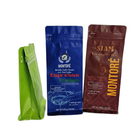Glatte Oberflächenteebeutel, die Taschen-flache Unterseiten-Kasten-Beutel-Heißsiegel des Kaffee-250g verpacken