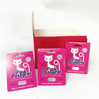 Zeigen Sie kundenspezifische Druckpapierkartenriss-Kerbenlinie Kästen rosa Pussycat-Kartenkasten mit der Blase an