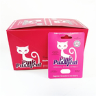 Kundenspezifische Druckanzeigenpapierkarten zerreißen Kerbenlinie Kästen rosa Pussycat-Kartenkasten mit der Blase