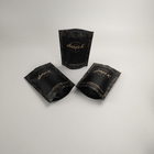 Stehen Sie oben schwarzer Kraftpapier-Kraftpapier-versiegelbarer Taschen-Zipverschluss-biologisch abbaubare Kraftpapier-Kaffee-Tasche