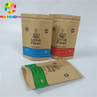 Kundenspezifische Druckverpackenpapiertüten browns Kraftpapier mit Reißverschluss-Nahrungsmittelspeicher-Papier-Beutel
