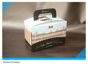 Der schöner und attraktiver Kuchen-verpackende Papierkasten, der mit verpackt, nehmen Griff weg