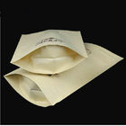 Kaffeebohne fertigte Papiertüten Brown Kraftpapier mit Fenster- und Reißverschlusskraftpapiertasche besonders an