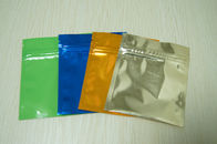 Kleine bunte Aluminiumfolie-Taschen-glatte drei Seitendichtung Plastik flach mit Reißverschluss