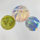 Einfaches Plack-Hologramm-Folien-Taschen mit Reißverschluss, die essbaren runden Kreis-Plastik-Beutel verpacken