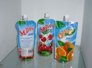 Kundenspezifischer Himmel-Blau-Plastiktüllen-Beutel, der das Orangensaft-Getränk-Verpacken verpackt