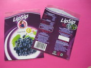 Purpurrote Schrumpfschlauch-Aufkleber für Lippenschlückchen-Trauben-Getränk-Flasche