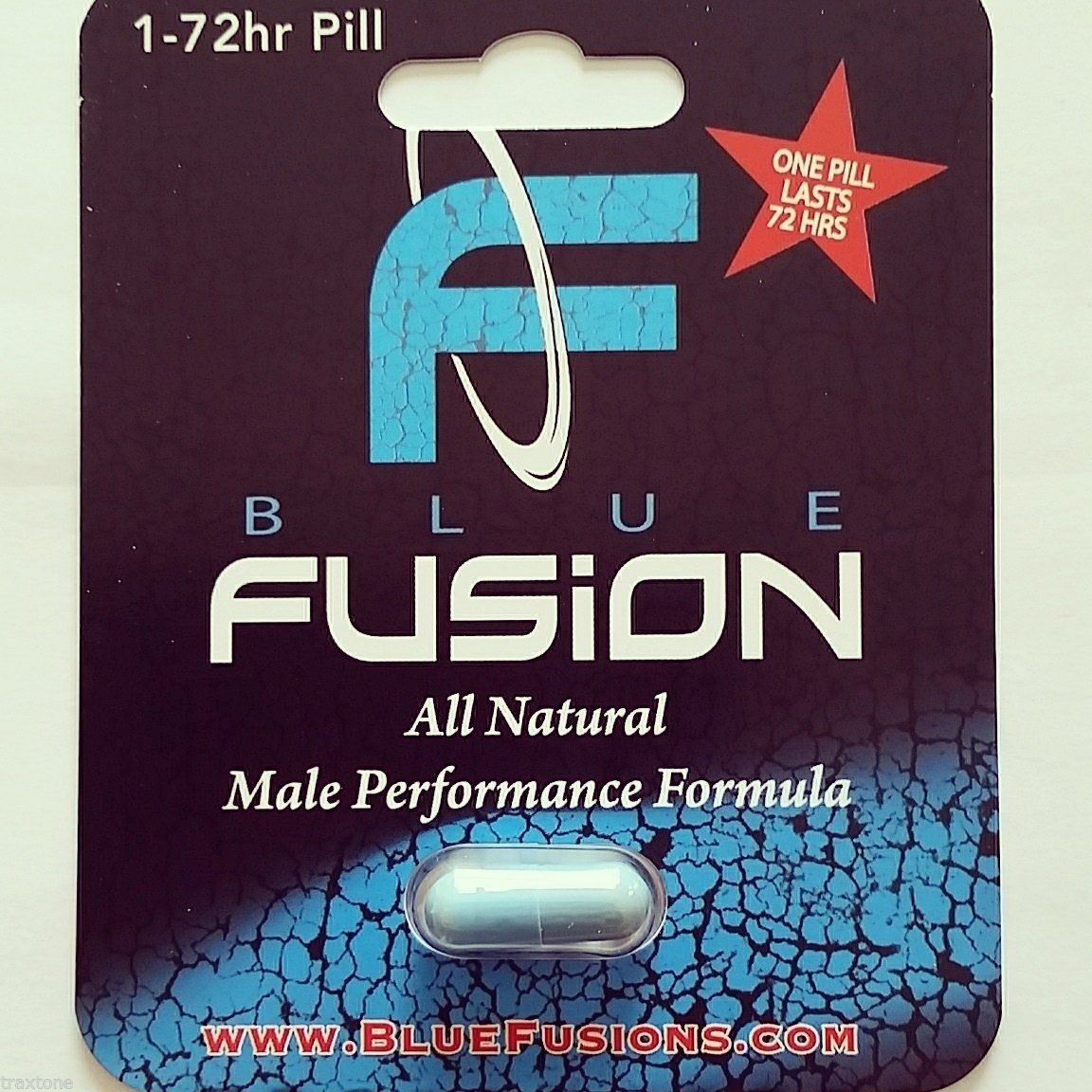 Blaue Fusion Bliser-Karte, die für männliche Tabletten, wässrige Beschichtung verpackt