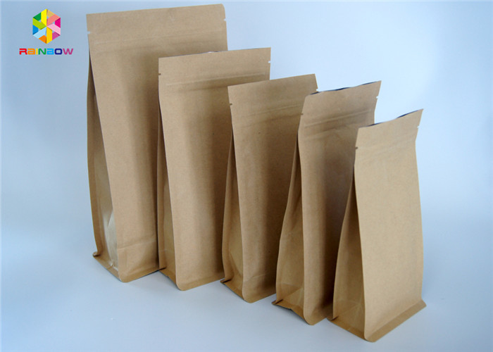 Kraftpapier fertigte Papiertüte-Nuss-Handwerks-Zuckersnack-food-Fenster-Verpackenreißverschluß besonders an