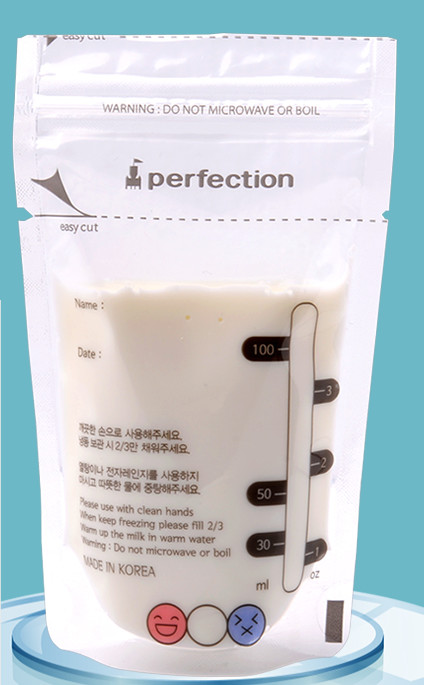 Wiederverwendbare Plastikbeutel, die kundenspezifischen vorsterilisierten Baby-Muttermilch-Speicher verpacken