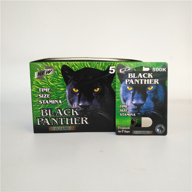 Kundenspezifische Druckblasen-Karte, die Karte des schwarzen Panther-3D für Kapsel mit Kasten verpackt