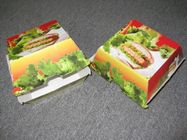 Weiße Pappbunter Druckpapier-Kasten, der für Hamburger verpackt