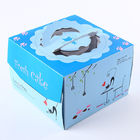 Rosa blaues quadratisches Geburtstags-Kuchen-Papierkasten-Verpacken/Geschenkbox besonders angefertigt