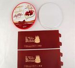 Nahrungsmittelgrad-runde rote Falten-Papppapierkasten, der dekorative Tortenschachteln verpackt
