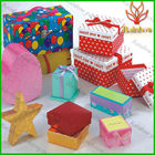 Rosa und orange bunte Geschenkbox-Papierkasten, der Papierkasten Recycable verpackt
